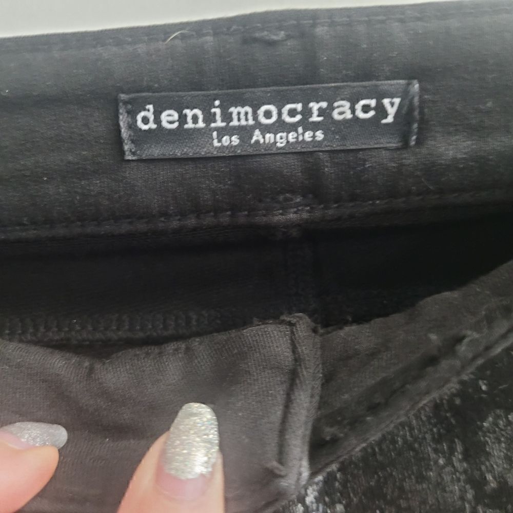 Denimocracy Black snakeskin print soft stretchy jeggings - Picture 4 of 10